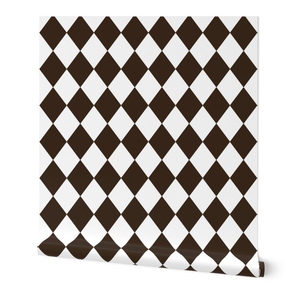 Coco Brown Modern Diamond Pattern Wallpaper Coco Brown Modern Diamond Pattern Wallpaper
