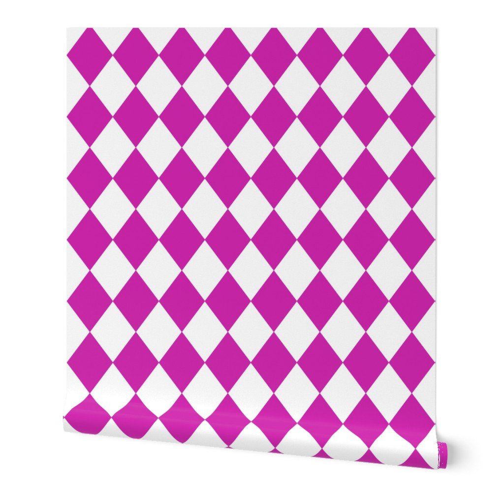 Hot Pink Small Modern Diamond Pattern Wallpaper Hot Pink Small Modern Diamond Pattern Wallpaper