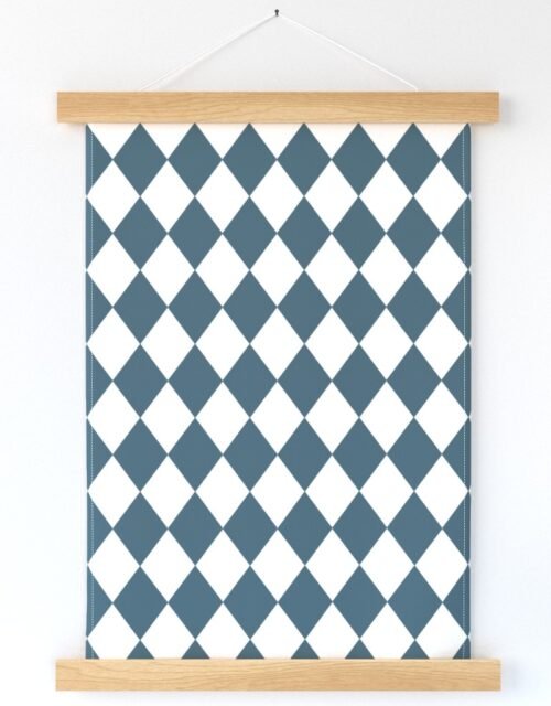 Bluestone Blue Small Modern Diamond Pattern Wall Hanging