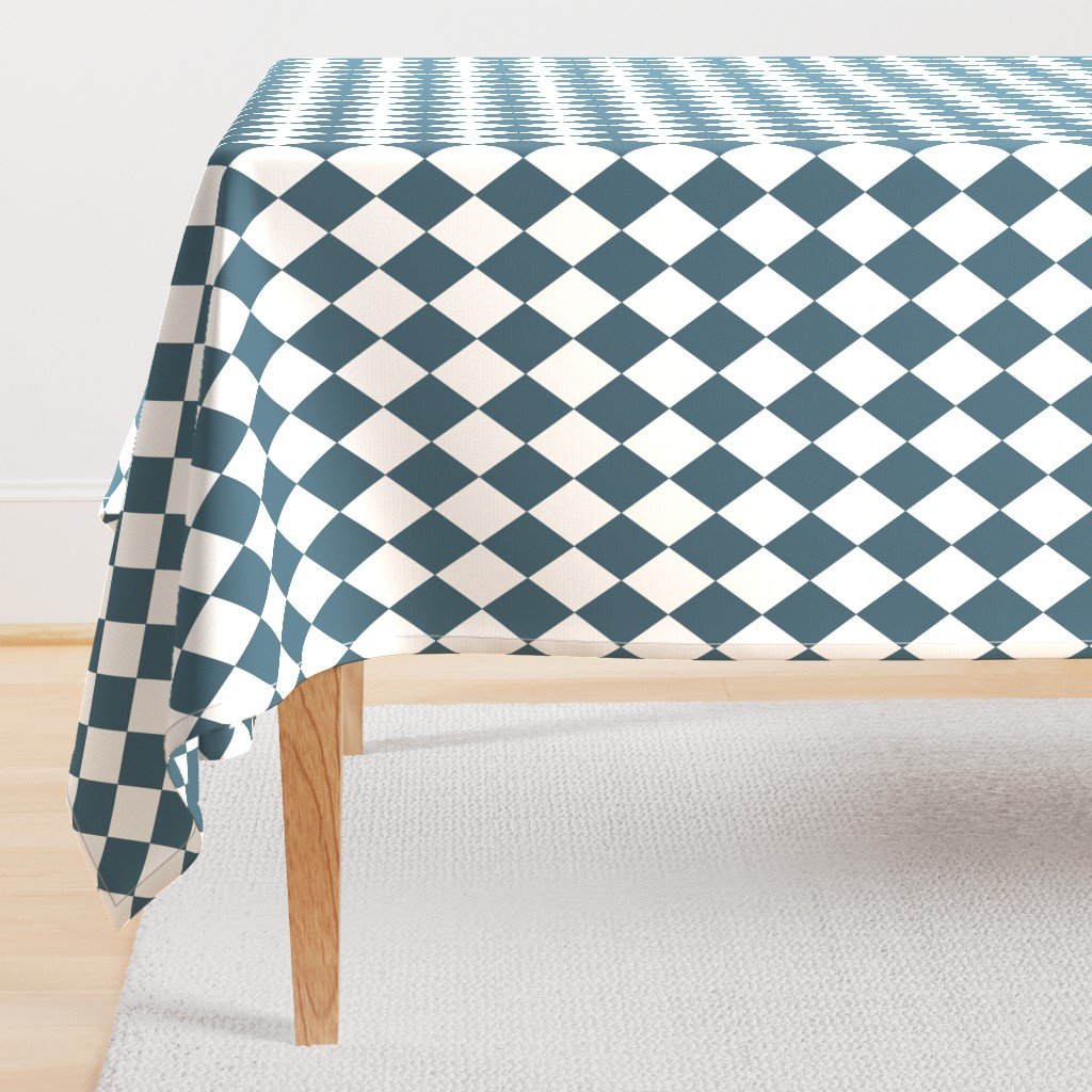 Bluestone Blue Small Modern Diamond Pattern Rectangular Tablecloth Bluestone Blue Small Modern Diamond Pattern Rectangular Tablecloth