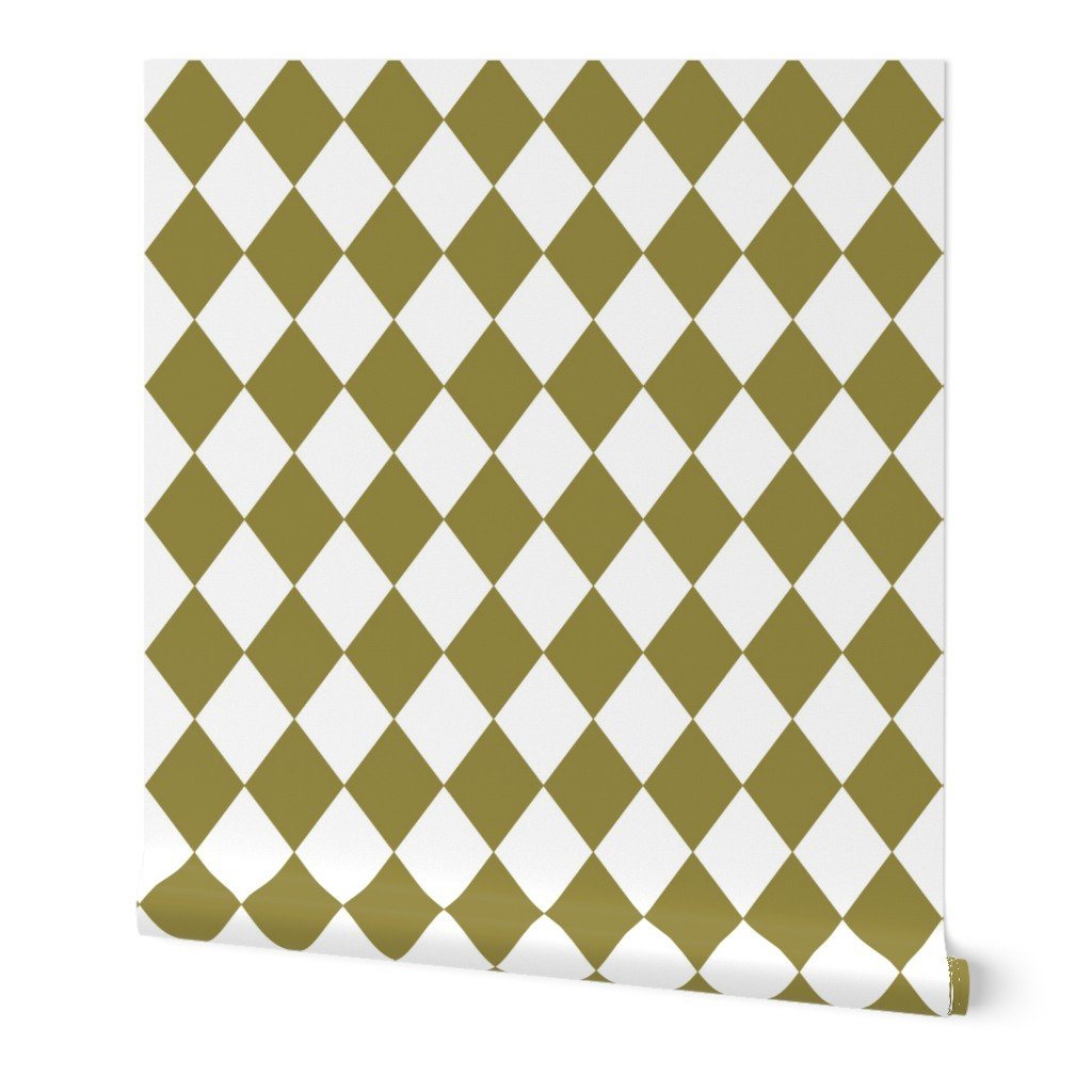 Green Olive Small Modern Diamond Pattern Wallpaper Green Olive Small Modern Diamond Pattern Wallpaper