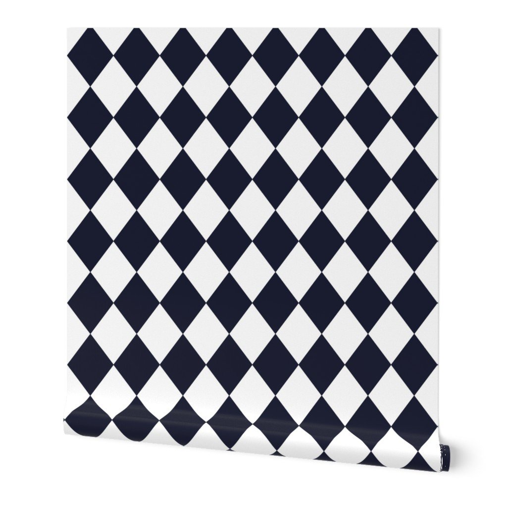 Evening Blue Modern Diamond Pattern Wallpaper Evening Blue Modern Diamond Pattern Wallpaper