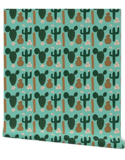 Cactus Flowers Limited Palette Wallpaper