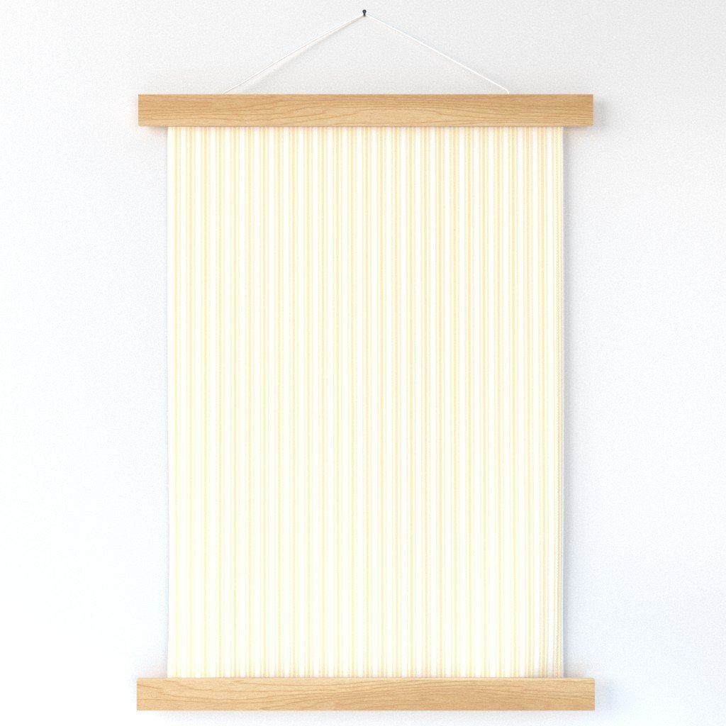 Classic Small Buttercup Yellow Pastel Butter French Mattress Ticking Double Stripes Wall Hanging Classic Small Buttercup Yellow Pastel Butter French Mattress Ticking Double Stripes Wall Hanging