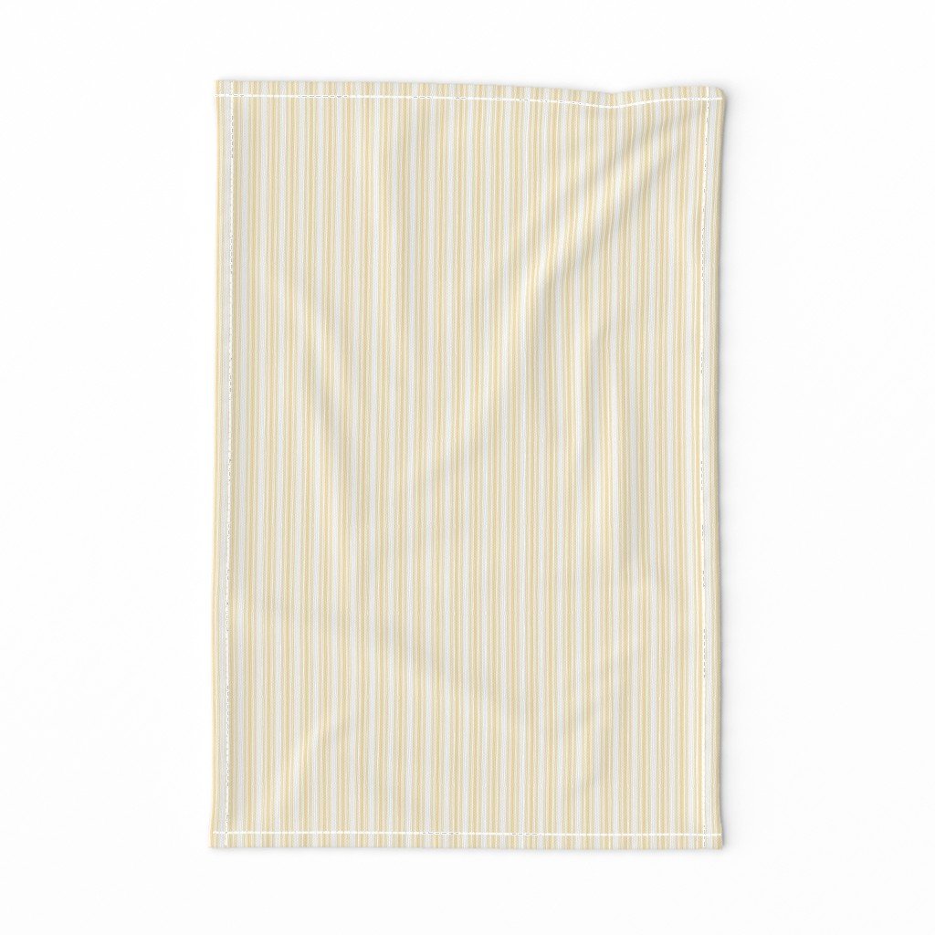 Classic Small Buttercup Yellow Pastel Butter French Mattress Ticking Double Stripes Tea Towel Classic Small Buttercup Yellow Pastel Butter French Mattress Ticking Double Stripes Tea Towel