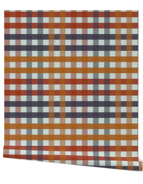 Fall Harvest Gingham Plaid Wallpaper