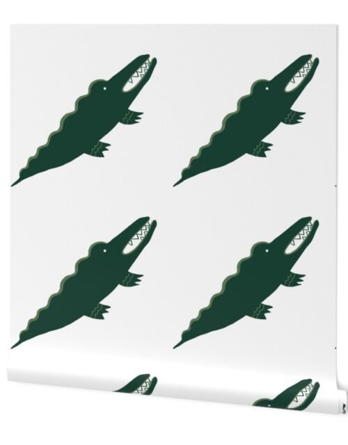 Crocodile Gator Green Reptile Cartoon Wallpaper