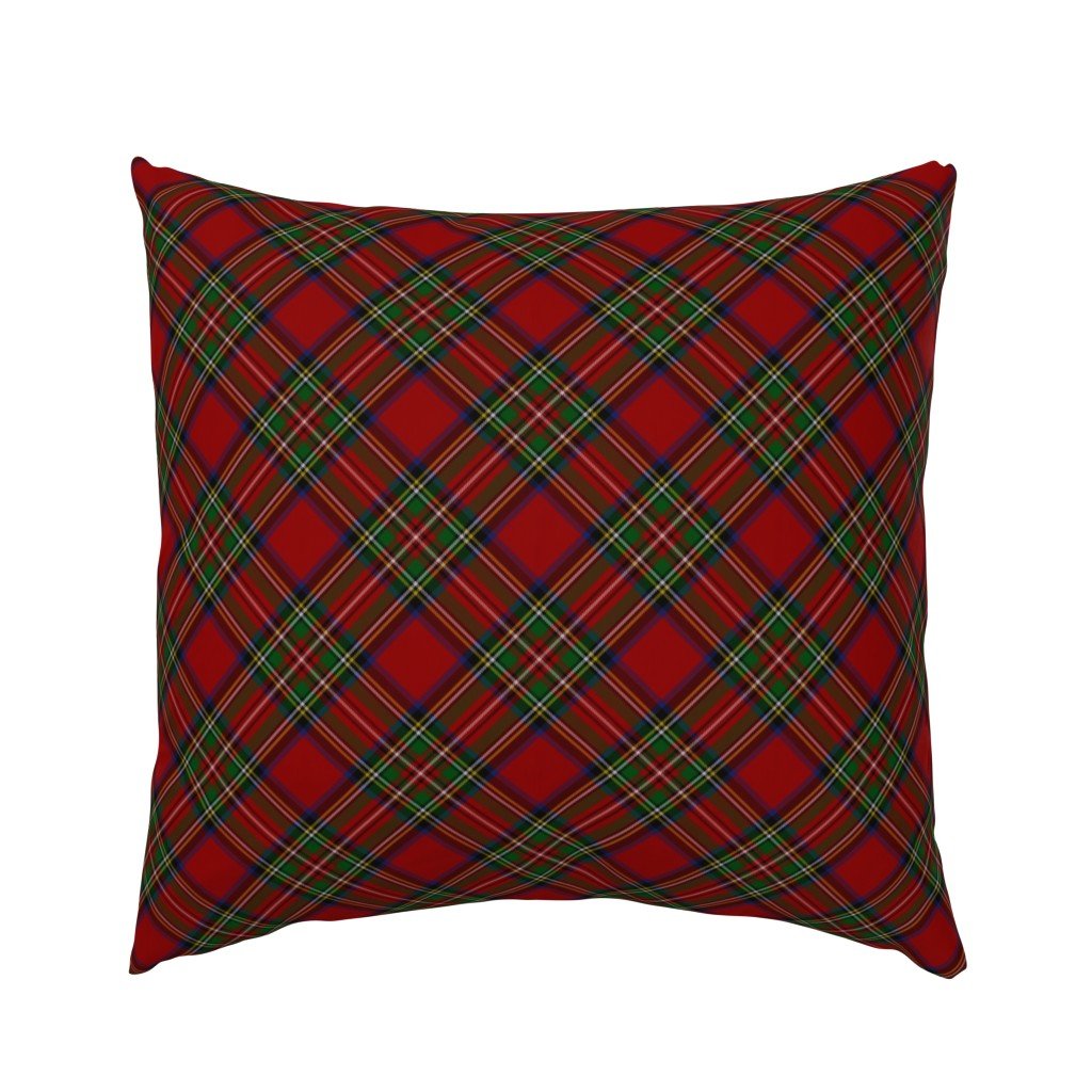 Royal Stewart Tartan Stuart Clan Plaid Tartan Euro Pillow Sham Royal Stewart Tartan Stuart Clan Plaid Tartan Euro Pillow Sham