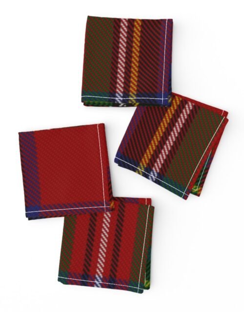 Royal Stewart Tartan Clan Plaid Cocktail Napkins