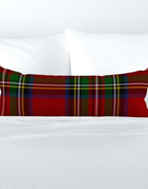 Royal Stewart Tartan Clan Plaid Extra Long Lumbar Pillow