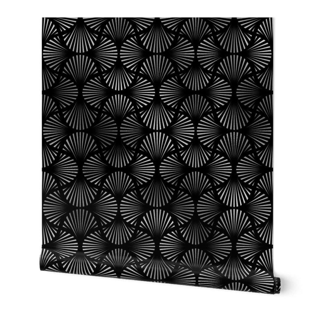 Diamond Chevrons in Black and Silver Vintage Faux Foil Art Deco Vintage Foil Pattern Wallpaper Diamond Chevrons in Black and Silver Vintage Faux Foil Art Deco Vintage Foil Pattern Wallpaper