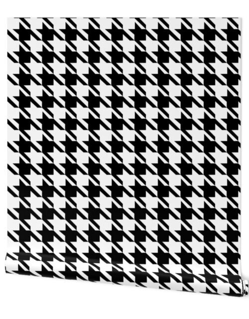 Classic Black and White Houndstooth Check Wallpaper