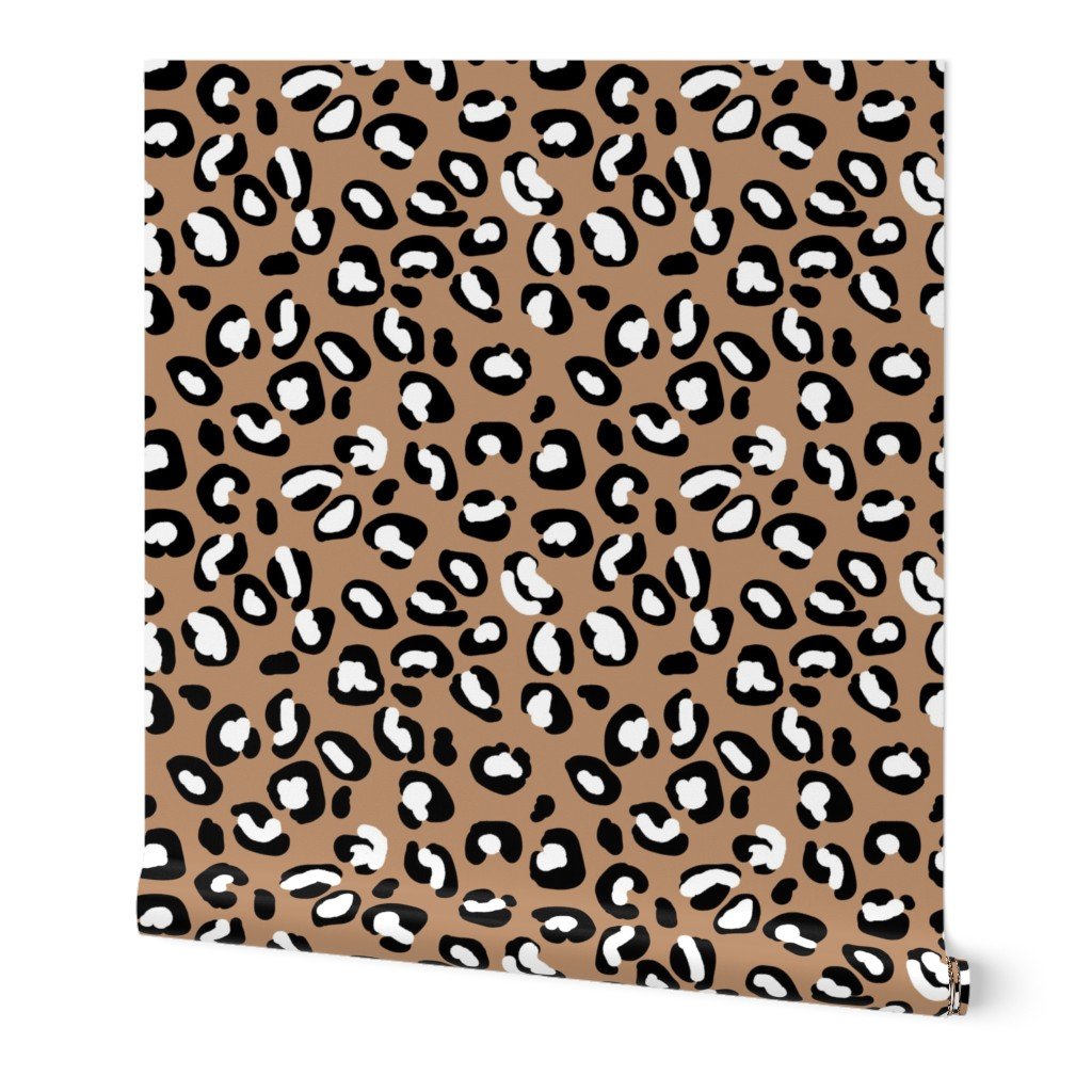 Leopard White Spots on Tan Wallpaper Leopard White Spots on Tan Wallpaper
