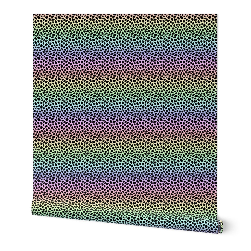 Small Pastel Rainbow Cheetah Animal Spots Print Wallpaper Small Pastel Rainbow Cheetah Animal Spots Print Wallpaper