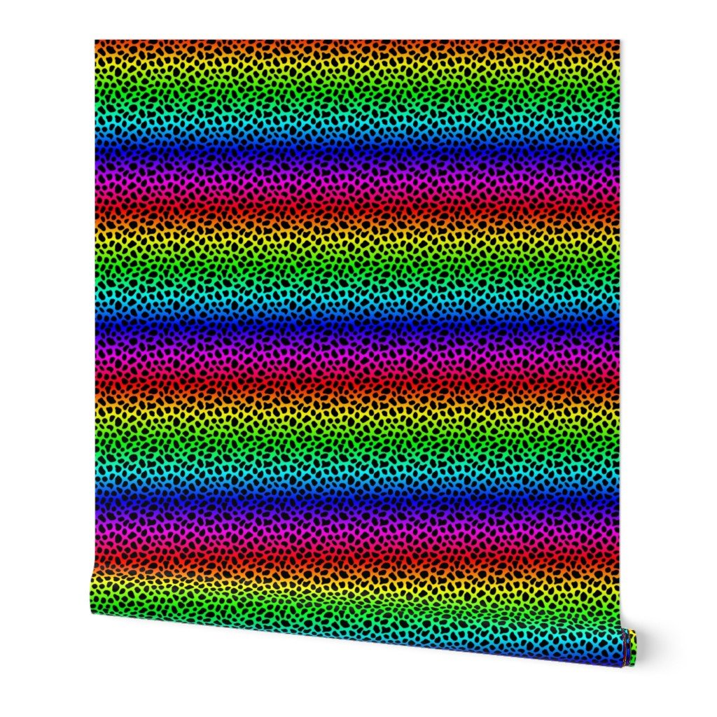 Neon Rainbow Cheetah Animal Spots Print Wallpaper Neon Rainbow Cheetah Animal Spots Print Wallpaper