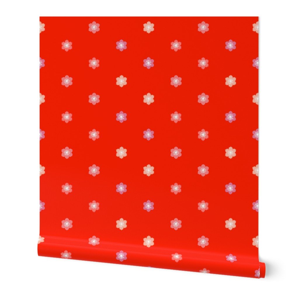 Japanese Cherry Blossoms on Japanese Flag Red Wallpaper Japanese Cherry Blossoms on Japanese Flag Red Wallpaper