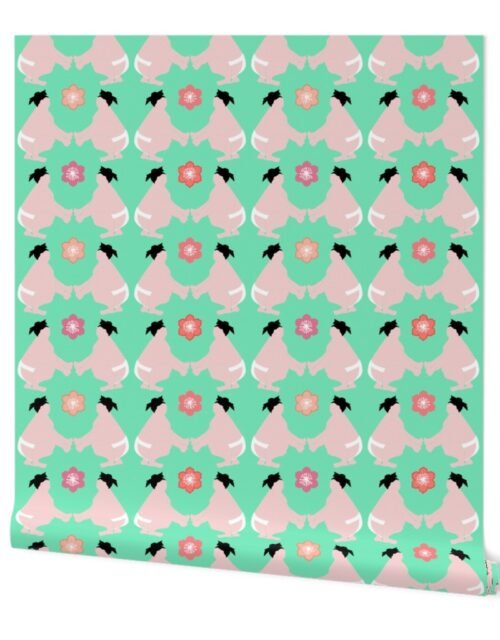 Japanese Sumo Wrestlers  in the Ring on Mint Wallpaper
