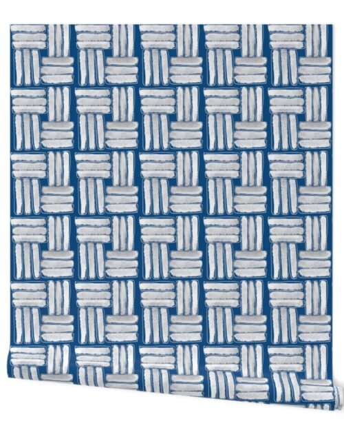 Kapa Classic Blue and White Sticks Wallpaper