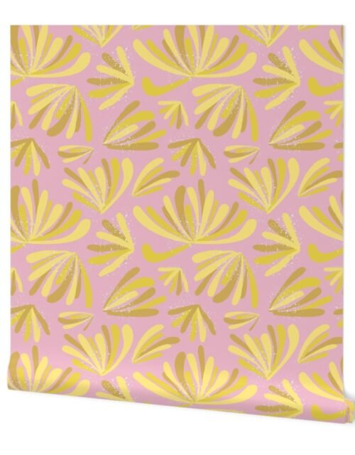 Large Pink Flowers Abstract Seamless Repeat Pattern Wallpaper