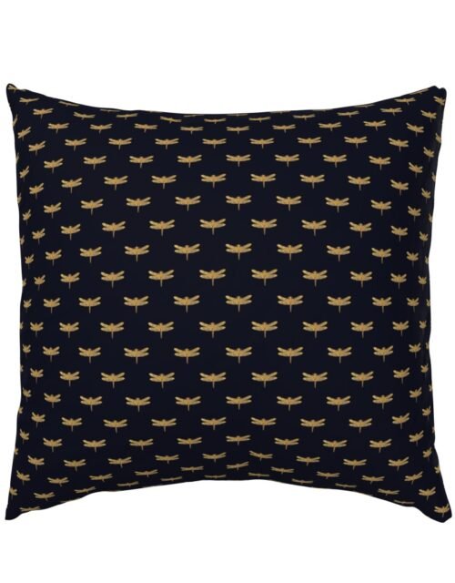 Dragonflies on Scottish Fraser Tartan Navy Blue Euro Pillow Sham