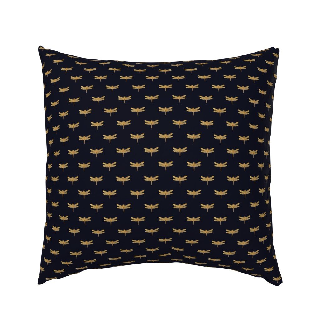 Dragonflies on Scottish Fraser Tartan Navy Blue Euro Pillow Sham Dragonflies on Scottish Fraser Tartan Navy Blue Euro Pillow Sham