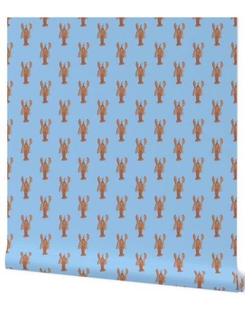 Mini Chick Lobsters on Blue Wallpaper
