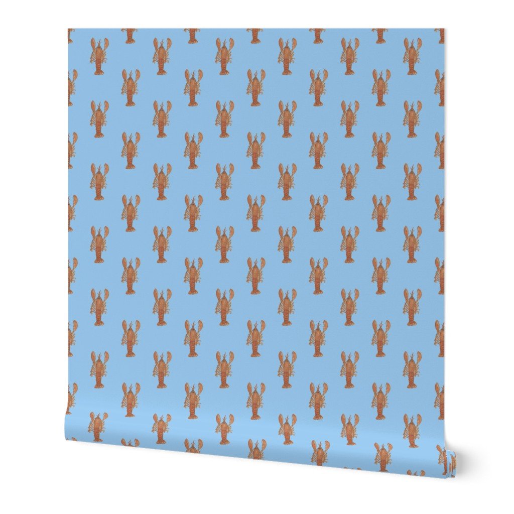 Mini Chick Lobsters on Blue Wallpaper Mini Chick Lobsters on Blue Wallpaper