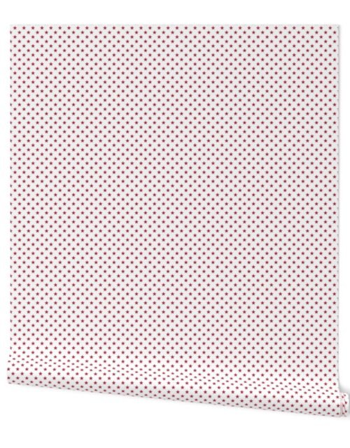 Small USA Flag Red Stars on White Wallpaper