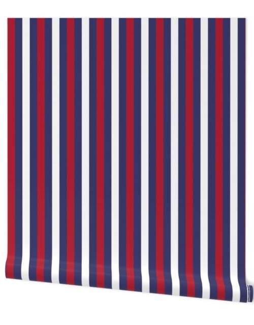 Small USA Flag Alternating Blue with Red and White Stripes Wallpaper
