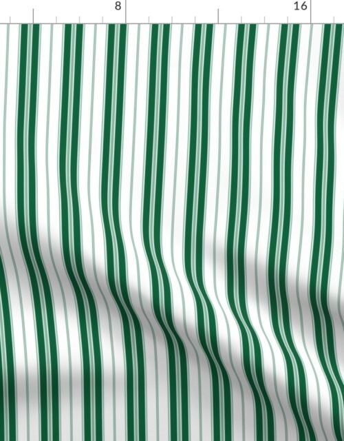 Abundant Green and White Autumn Winter 2022 2023 Color Trend Mattress Ticking Fabric
