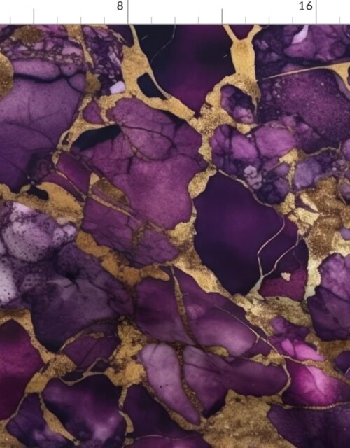 Amethyst and Gold Alcohol Ink 4 Fabric