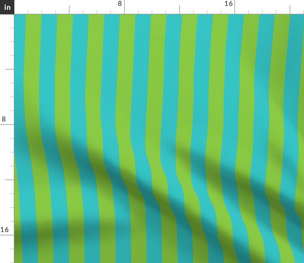 Aqua and Lime 1 Inch Vertical Cabana Stripes Fabric Aqua and Lime 1 Inch Vertical Cabana Stripes Fabric
