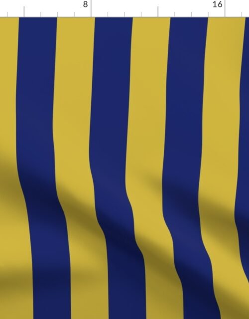 Arizona State Blue and Old Gold Vertical Stripes Fabric