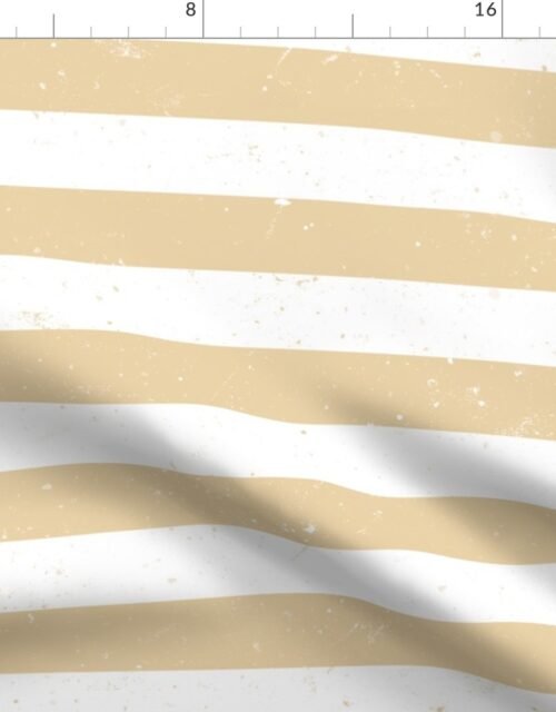 Beige and White Splattered Paint Horizontal Cabana Tent Stripe Fabric