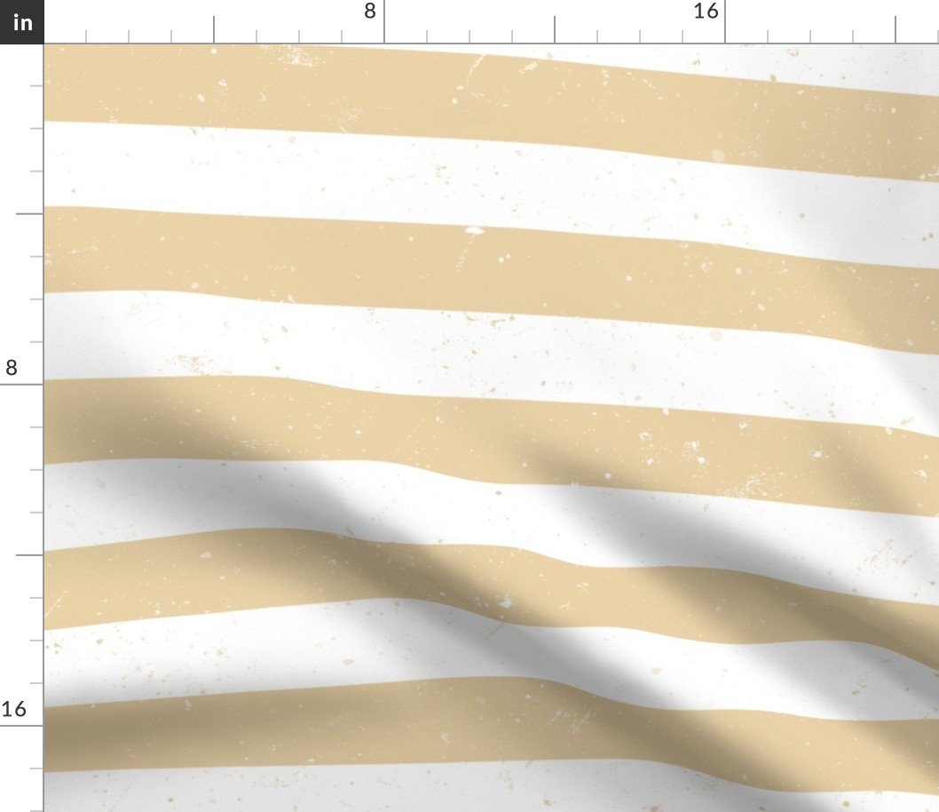 Beige and White Splattered Paint Horizontal Cabana Tent Stripe Fabric Beige and White Splattered Paint Horizontal Cabana Tent Stripe Fabric