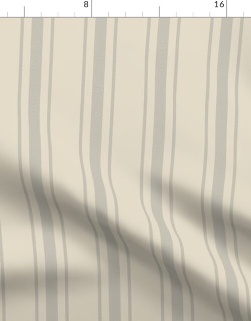 Beige on Cream French Provincial Mattress Ticking Fabric
