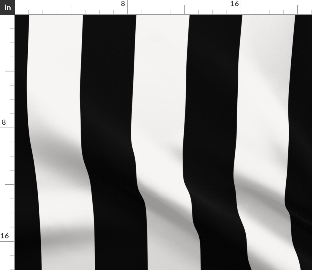 Black and Broken White Cabana Beach Vertical Stripe Fabric Black and Broken White Cabana Beach Vertical Stripe Fabric