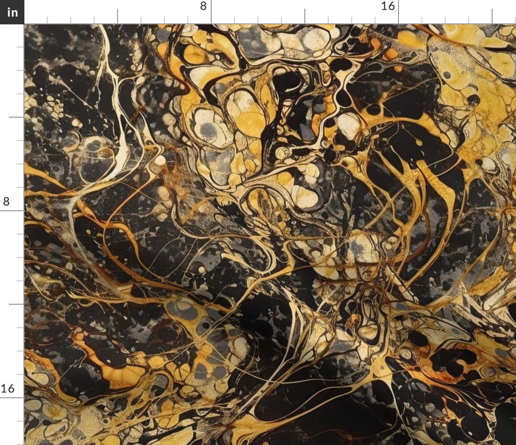Black and Gold Drip Paint Splatter Technique Fabric Black and Gold Drip Paint Splatter Technique Fabric