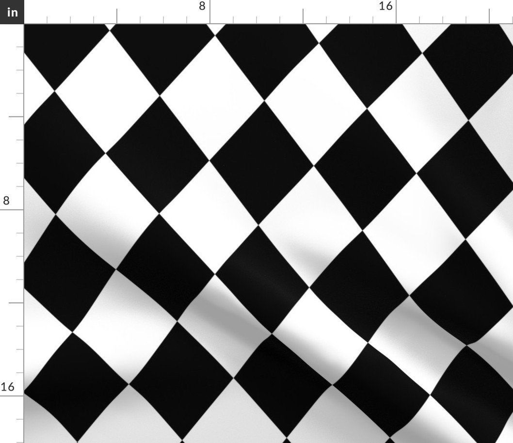 Black and White Diamond Pattern Fabric Black and White Diamond Pattern Fabric