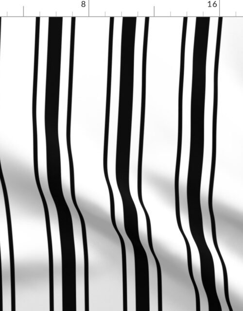 Black and White Mattress Ticking 2 inch Wide Bedding Stripes Fabric