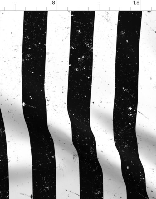 Black and White Splattered Paint Vertical Cabana Tent Stripe Fabric