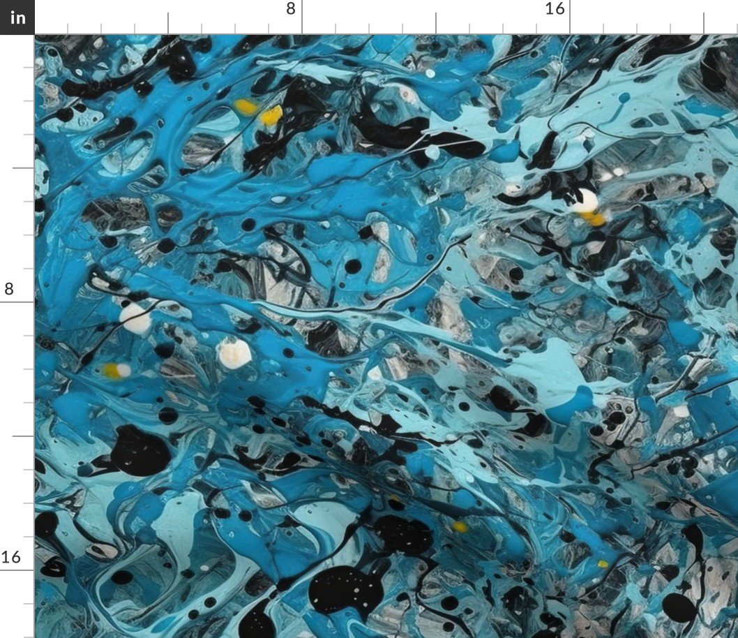 Blue Drip Paint Splatter Technique Fabric Blue Drip Paint Splatter Technique Fabric