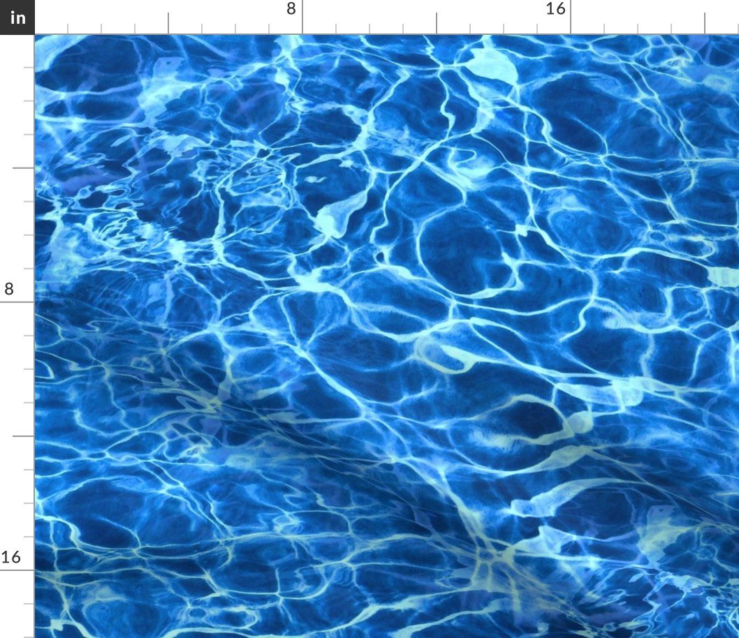 Blue Ripples in Wavy Water Fabric Blue Ripples in Wavy Water Fabric
