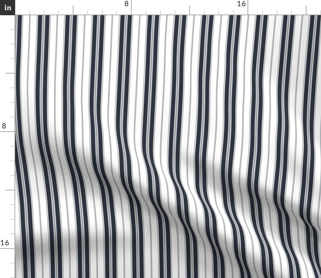Blueberry Blue and White Autumn Winter 2022 2023 Color Trend Mattress Ticking Fabric