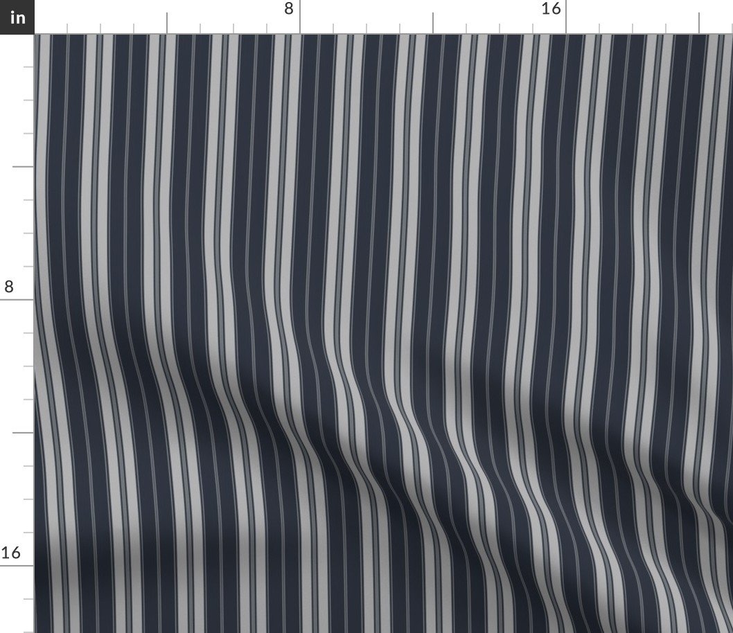 Blueberry Blue on Blue  Autumn Winter 2022 2023 Color Trend Mattress Ticking Fabric