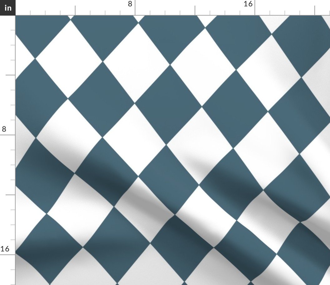 Bluestone Blue Modern Diamond Pattern Fabric Bluestone Blue Modern Diamond Pattern Fabric