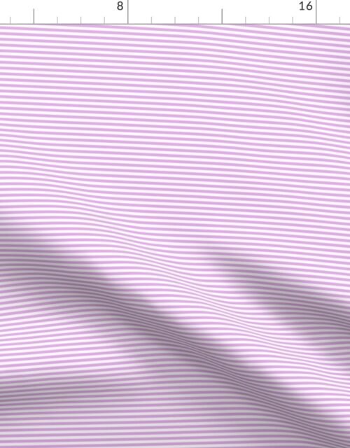 Blush Pink and White 1/8-inch Thin Pencil Horizontal Stripes Fabric