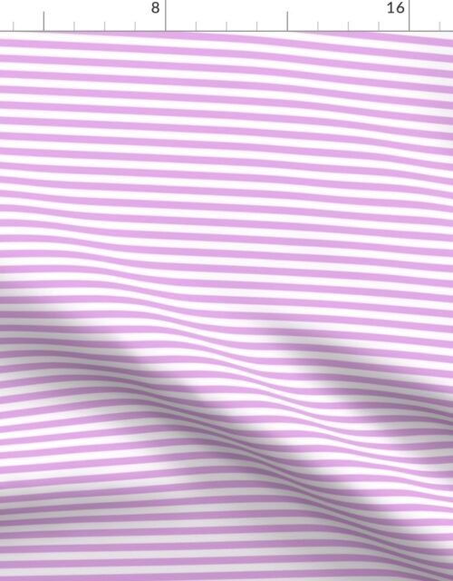 Blush Pink and White ¼ inch Sailor Horizontal Stripes Fabric