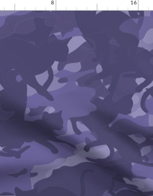 Camo Cats Camouflage in Naval Operation Seacat Blue Fabric