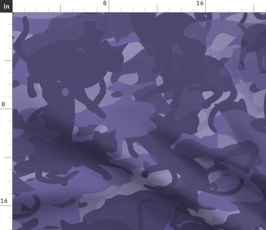 Camo Cats Camouflage in Naval Operation Seacat Blue Fabric Camo Cats Camouflage in Naval Operation Seacat Blue Fabric